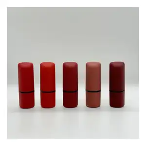 唇膏管化妆品包装定制标签标志白色透明双粉色唇彩定制管和包装