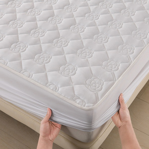 Coprimaterasso Impermeabile in Cotone Lavato Trapuntato Singolo o Matrimoniale Protezione Materasso Set Letto da Esportazione - Product Image 4