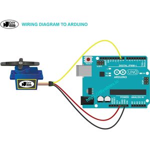 Servomoteur Diyables SG90 180 degrés pour Arduino Esp32 Esp8266 Raspberry Pi 2 pièces - Product Image 6