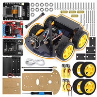 Kit de voiture intelligente 4 roues motrices Keyestudio ESP32-CAM avec fonction de reconnaissance, programmation DIY, WIFI et caméra, voiture robot intelligente pour Arduino