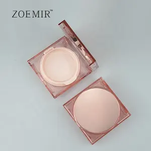 2023 Foundation Cushion Compacts Metal Pink Rose Gold Clear Mini Air Cushion Powder Case Empty Packaging With Mirror