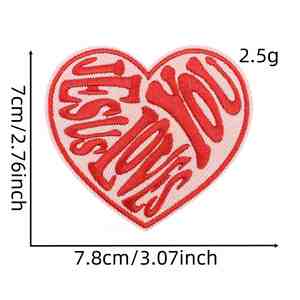 Parches Bordados con Frases Inspiradoras de Jesús te Ama, para Planchar - Product Image 5