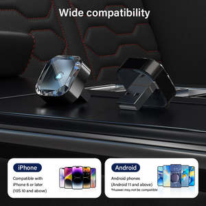 Adaptateur Mini en <span class=keywords><strong>T</strong></span> sans fil 8 cœurs pour CarPlay et Android Auto / USB Universel Portable Chiffré KY-4267S - Offre Spéciale - Product Image 5