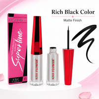 KISS FLOWER Eyeliner Liquide Mat Imperméable Longue Tenue Anti-Bavures Haute Pigmentation Séchage Rapide Précision Marque Privée