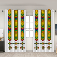 Rideaux de fenêtre sur mesure, design traditionnel éthiopien Saba et Telet, rideau occultant imprimé en 3D, rideau de chambre à coucher de luxe