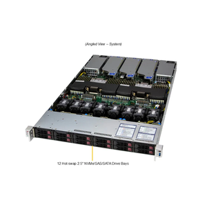 Serveur en rack Super SYS-122C-TN 1U pour la virtualisation d'entreprise et les charges de travail cloud - Product Image 1