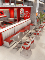 Edelstahl-Tisch Langlebige Hochwertige Möbel Anpassbare Sofa- und Tisch-Kombination Restaurant-Möbelset
