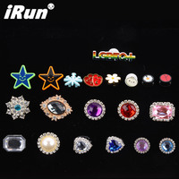 IRun Décorations de chaussures personnalisées à double nœud, clips détachables pour talons hauts et chaussures de sport, ornements de mode en strass