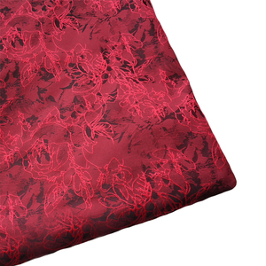 Cổ phiếu bán buôn đỏ 3D nổi <span class=keywords><strong>Jacquard</strong></span> Damask Vải <span class=keywords><strong>Jacquard</strong></span> Đỏ - Product Image 1