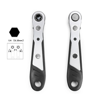 19 buah 1/4 "kunci pas Ratchet Set Bit obeng Mini Rachet Spanner dan Slotted Phillips Hex Torx kode warna Kit mata obeng