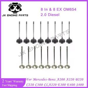 Mercedes-Benz <span class=keywords><strong>2</strong></span>.0 Dizel A220 B200 B220 C200 C220 C300 CLA220 CLS300 E300 E400 S400 için OM654 Motor Emme Egzoz Valf Seti - Product Image 2