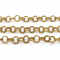 Chaîne connectrice en laiton à double boucle ouverte, accessoires métalliques OEM personnalisés en usine, quincaillerie pour sacs à main, chaîne décorative pour lampes, bijoux DIY