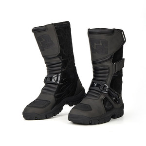 Chaussures de <span class=keywords><strong>moto</strong></span> en plastique ABS imperméables, bottes de course longues, bottes anti-chute pour hommes, équipement de motard tout-terrain - Product Image 1