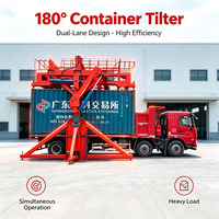 Double Lane 180 °   Tireuse de conteneurs hydraulique pour déchargement de marchandises en vrac en port, adaptée aux conteneurs de 20 et 40 pieds, équipement de basculement de conteneurs