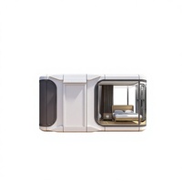 STAR CABIN Cabine Apple préfabriquée moderne, Tiny House sur roues, Pod de jardin mobile, Entièrement équipée, Bureau et maison portable pour jardin, Garantie 5 ans
