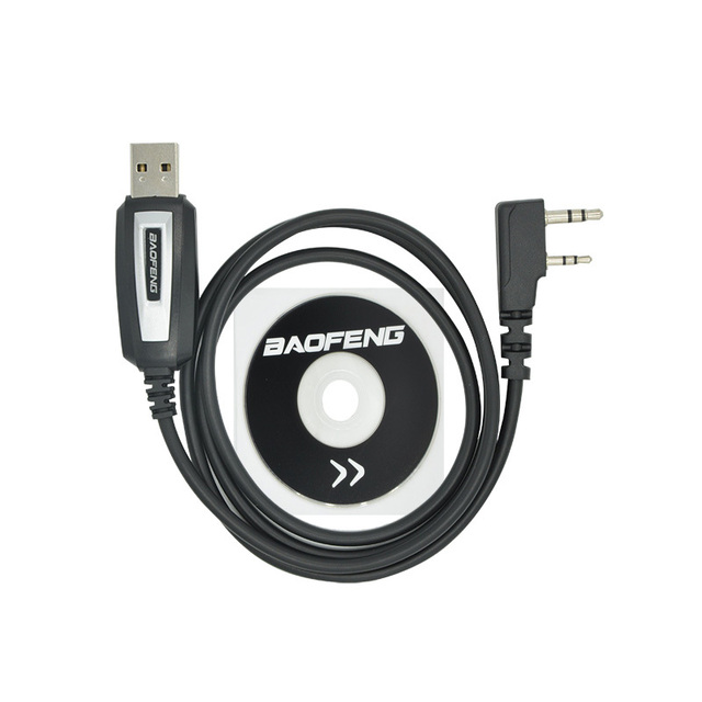 100% Original Baofeng Walkie Talkie USB Programming Cable for 2 Way Radio UV-5R BF-888s UV82 H777 K Port Driver With CD Software