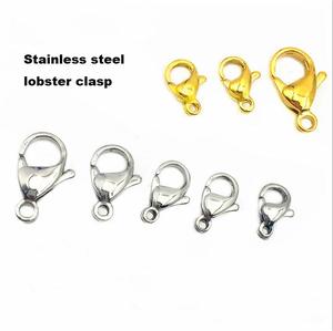 Fermoirs à homard en acier inoxydable de différentes tailles pour la fabrication de bijoux, bricolage fait à la main, <span class=keywords><strong>porte</strong></span>-clés, colliers, accessoires - Product Image 3