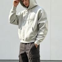 Produsen Sweatshirt Kasual Logo Kustom Saku Polos Ukuran Besar Hoodie Pria Sweatshirt Cetak Timbul