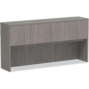 Alera Valencia Series - Mueble Metálico con 4 Compartimentos y Puertas, 70.63w X 15d X 35.38h, Gris - Product Image 3