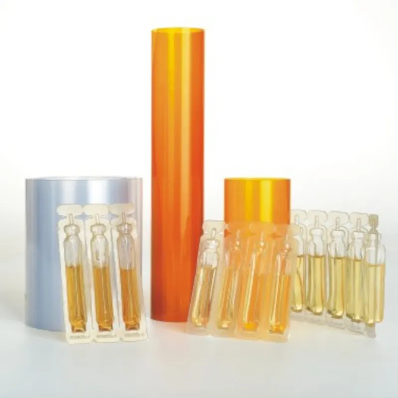 Película de lámina de plástico de PVC de grado médico transparente rígida de 0,25mm y 0,35mm, embalaje de supositorio termoformado, película de PVC/PE