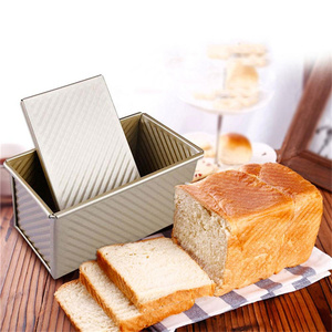 Bakery Nordic Pans Baking 4 Bread <strong>Brownie</strong> Bakeware Homemade Strapped Nonstick Aluminum Mini <strong>Tin</strong> for Non-Stick Golden Loaf Pan - Product Image 3