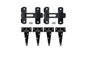 <span class=keywords><strong>Cerniere</strong></span> Moderne a T <span class=keywords><strong>in</strong></span> Acciaio al Carbonio Nero, Chiusura Morbida, Facile Installazione <span class=keywords><strong>per</strong></span> <span class=keywords><strong>Cancelli</strong></span>, Recinzioni e Porte <span class=keywords><strong>in</strong></span> Legno <span class=keywords><strong>per</strong></span> Esterni - Product Image 6