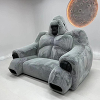 Usine personnalisé godzilla canapé en peluche nouveau design créatif intérieur salon canapé en forme de gorille