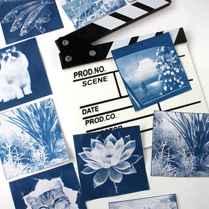 Lot de 36 feuilles de papier cyanotype carrées 9,9x9,9 cm pour impression solaire, création artisanale DIY, grand pack partageable, vente en gros usine - Product Image 1