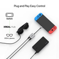 Adaptateur d'alimentation et de divertissement XREAL Hub avec double port Type C pour transmission vidéo sans perte, accessoire pour lunettes AR