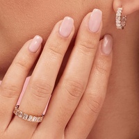LYBURCHI 925 Sterling Silber Gelbgold Vermeil Runder Brillantschliff Eingravierte Fassung und Ehering Eternity Band Ring