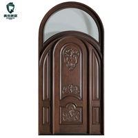 Nouveaux Designs Arche Cadre Intérieur Porte Arrondie En Bois Massif Portes Peintes En Bois QD-137