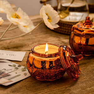 Caja de Regalo con Vela Aromática en Forma de Calabaza Estrellada de Halloween, Adorno Decorativo, Set de Regalo para Fiesta de Halloween - Product Image 1