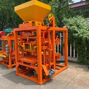 QTJ4-26A vibration automatic brick making machine hollow/solid paving block making industrial equipment in China price