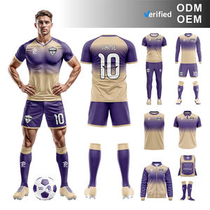 ビンテージレトロサッカージャージーセット100% コットンVネック男性用 - Product Image 6