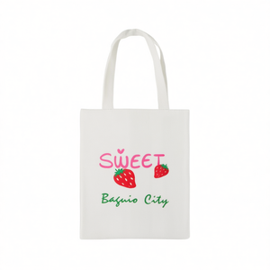 Bolso de mano con estampado de fresas, 32x37cm, algodón blanco, para mujer, bolso de compras, diseño moderno - Product Image 1