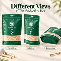 Sachet Doypack Personnalisé en Papier Kraft Compostable avec Fermeture Zip Refermable pour Emballage Alimentaire (Noix, Cacahuètes, Épices, Poudres) 200g