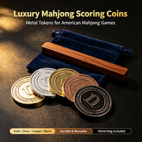 Jetons de score de luxe pour le mahjong |   Jetons de jeu professionnels pour le mahjong américain |   Jetons métalliques personnalisés |   4 couleurs Or Argent Cuivre