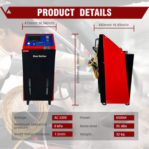 منظف بخار عالي الضغط Schucars S-115، آلة تنظيف بدرجة حرارة عالية لمحرك السيارة والزيت وتكييف الهواء - Product Image 5
