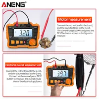 ANENG MH10 Medidor de Resistencia de Aislamiento de Escritorio (Megóhmetro) 0.1M-2000M Alta Precisión 100V-1000V Pantalla LCD Retroiluminada