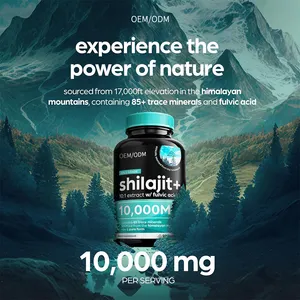 ผงสกัด Shilajit ธรรมชาติ 50% กรดฟุลวิค 500 มก./120 แคปซูล/ขวด Shilajit แคปซูล