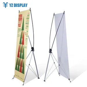 Led Light Box Stand Trade Show Display Booth Advertising Portable X Stand Display Banner for Ex Fiberglass + Aluminum Pole 0.8kg