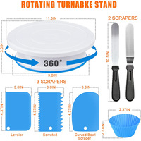Kit d'outils de pâtisserie très demandé 464 pièces : fournitures de cuisson, plateau tournant pour gâteaux, ensemble de douilles de décoration, outils et accessoires de pâtisserie