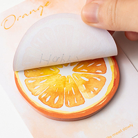 Foska Creative mignon dessin animé en forme de fruit mémo Notes autocollantes bloc-notes en papier auto-adhésif pour la papeterie de bureau scolaire et l'utilisation de cadeaux