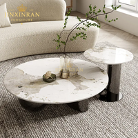 Ensembles de meubles de salon d'usine de oman, tables basses centrales en métal avec un luxe moderne