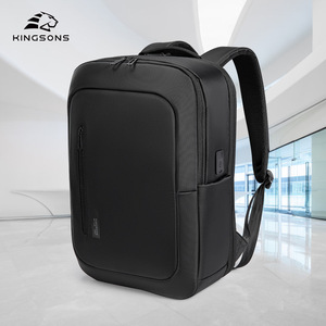 Kingsons Men's Laptop Backpack 20-35L Water Resistant Business Travel Shoulder Bag Solid Color With Laptop Compartment - Product Image 1