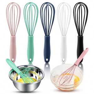 Vente Flash Usine : Lot de 5 Mini Fouets en Silicone Colorés Macaron Mignons pour Cuisine – Idéal Cadeau - Product Image 2