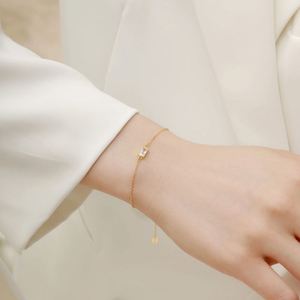 Pulseras de Cadena de Oro de 18K Dylam para Mujer, Pulseras de Plata S925 con Zirconia Rectangular 5A para Mujer - Product Image 5