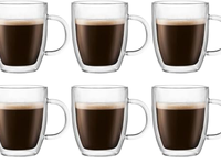 Hxglass – Tasse à café isotherme à double paroi en verre borosilicate, technologie de double moulage, 350 ml, 400 ml, 550 ml, emballage individuel