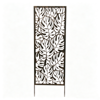 Panneaux de clôture de jardin décoratifs minimalistes en fer forgé en forme de feuille pour l'aménagement extérieur de pelouse - Vente en gros