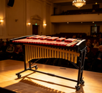 37-Key Wooden Marimba with Stand, Heavy-Duty Xylophone for School Bands, Orchestras & Live Performances